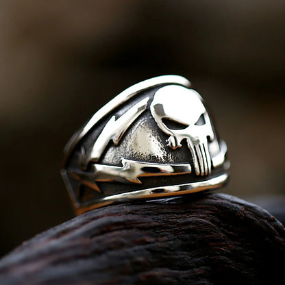 316L Stainless Steel Punisher Skull Ring