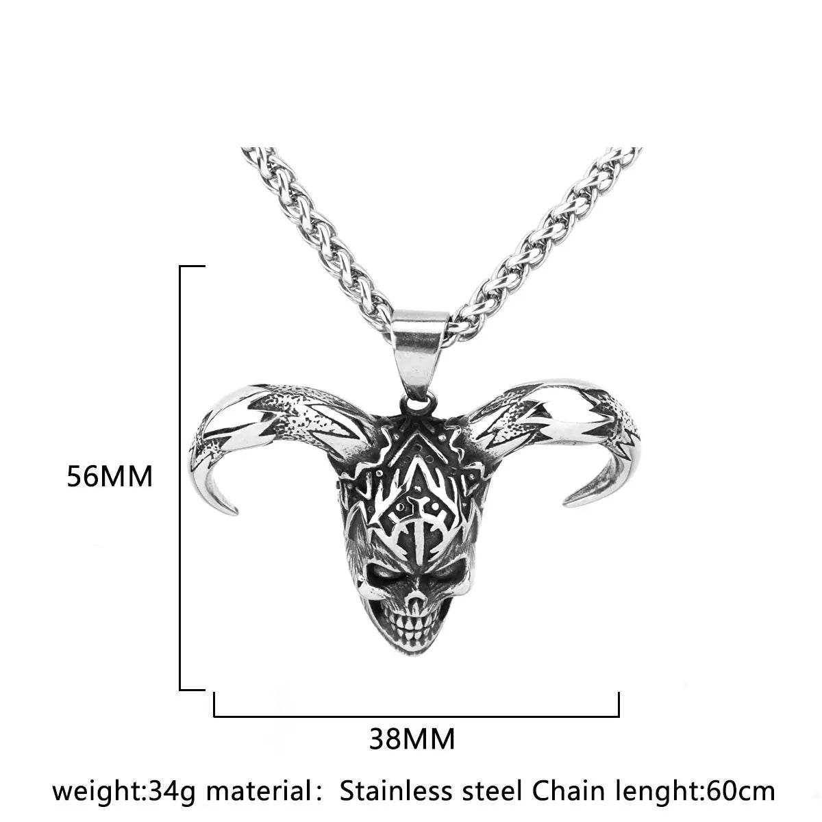 316L Stainless Steel Skull Necklaces