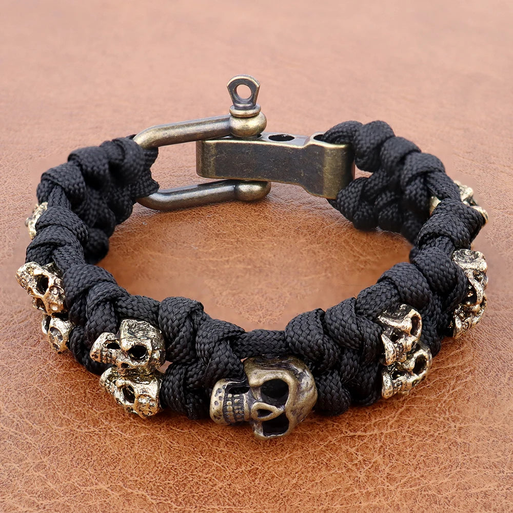 Retro Men's Handmade Skull Bracelet
