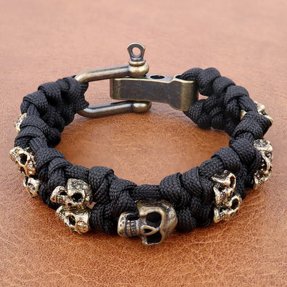 Retro Men's Handmade Skull Bracelet