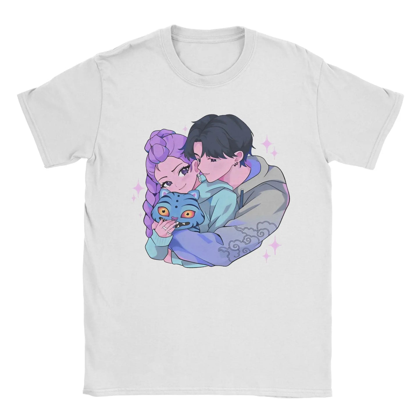 Rujinu Kpop Demon Hunters Y2K Graphic Tee – Cotton T-Shirt