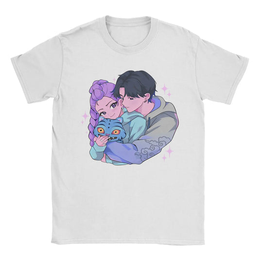 Rujinu Kpop Demon Hunters Y2K Graphic Tee – Cotton T-Shirt