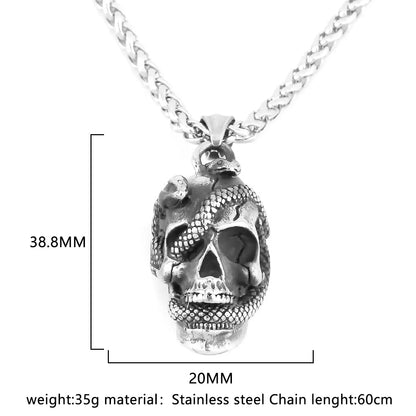 316L Stainless Steel Skull Necklaces