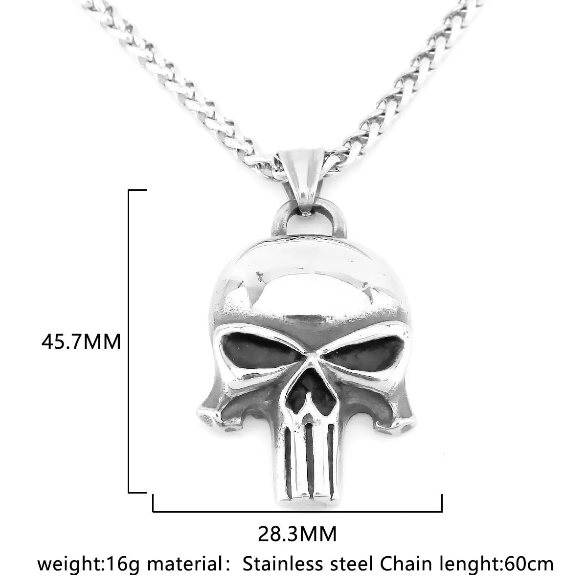 316L Stainless Steel Skull Necklaces