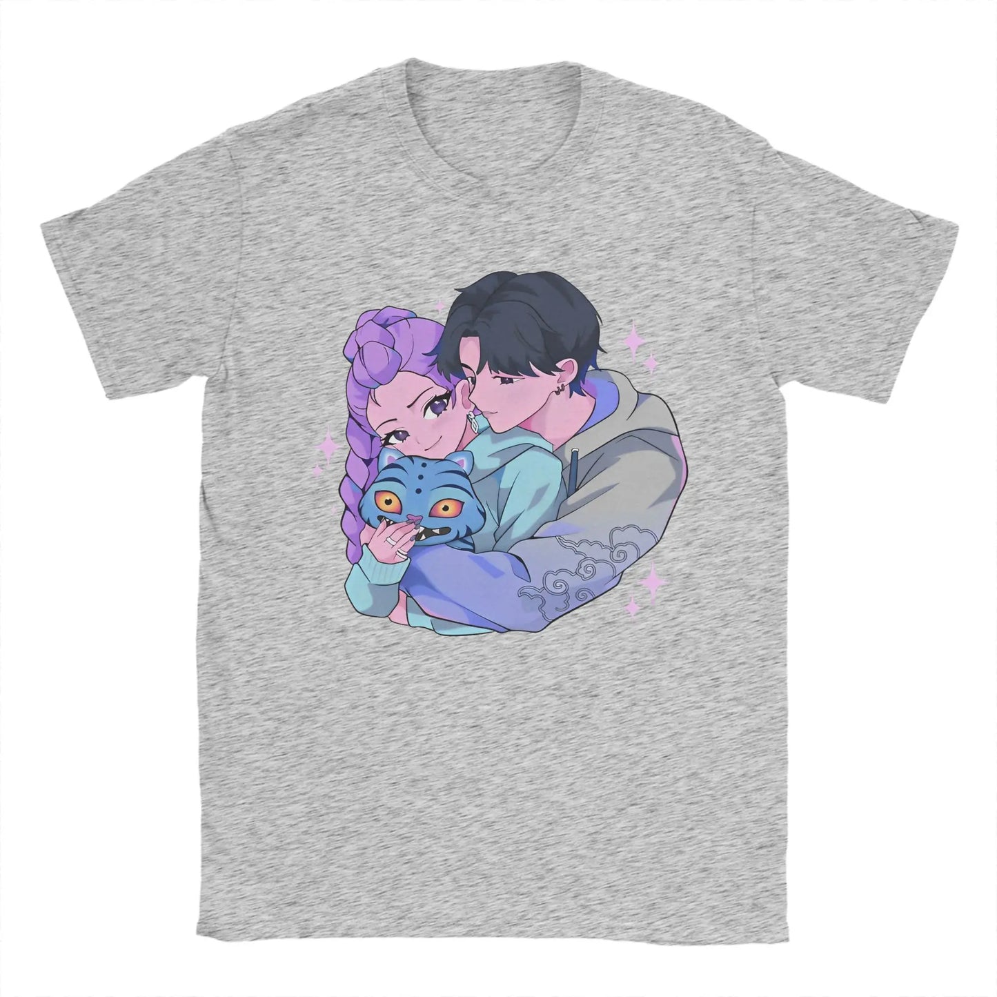 Rujinu Kpop Demon Hunters Y2K Graphic Tee – Cotton T-Shirt